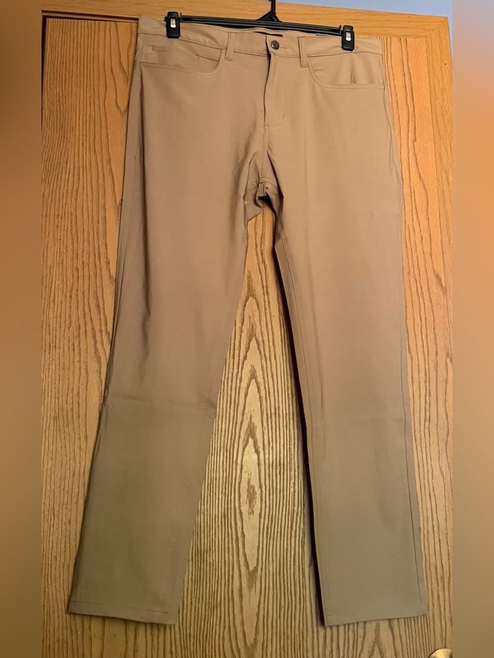 Burnside Men’s Brown Slim Fit Tapered Pants 34 Moisture Wicking 4-Way Stretch